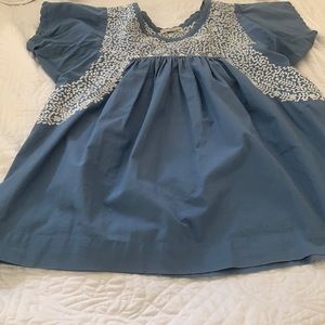 Ulla Johnson Embroidered Blue Top Size Eight